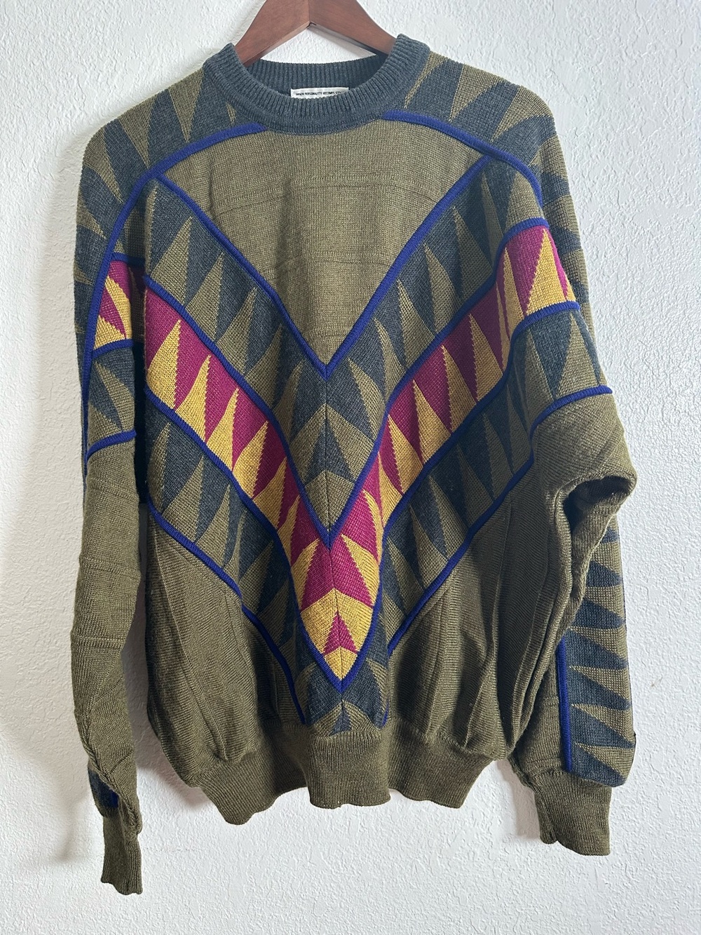 Vintage Carlo Colucci Men's Sweater Size EU 54 (todays size is a XL)